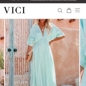 Vici shimmery colored dress, mint color
